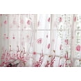 thumbnail image 3 of Élégant Rideau de Fenêtre en Voile Transparent avec Design de Pivoine pour la Maison, 3 of 7