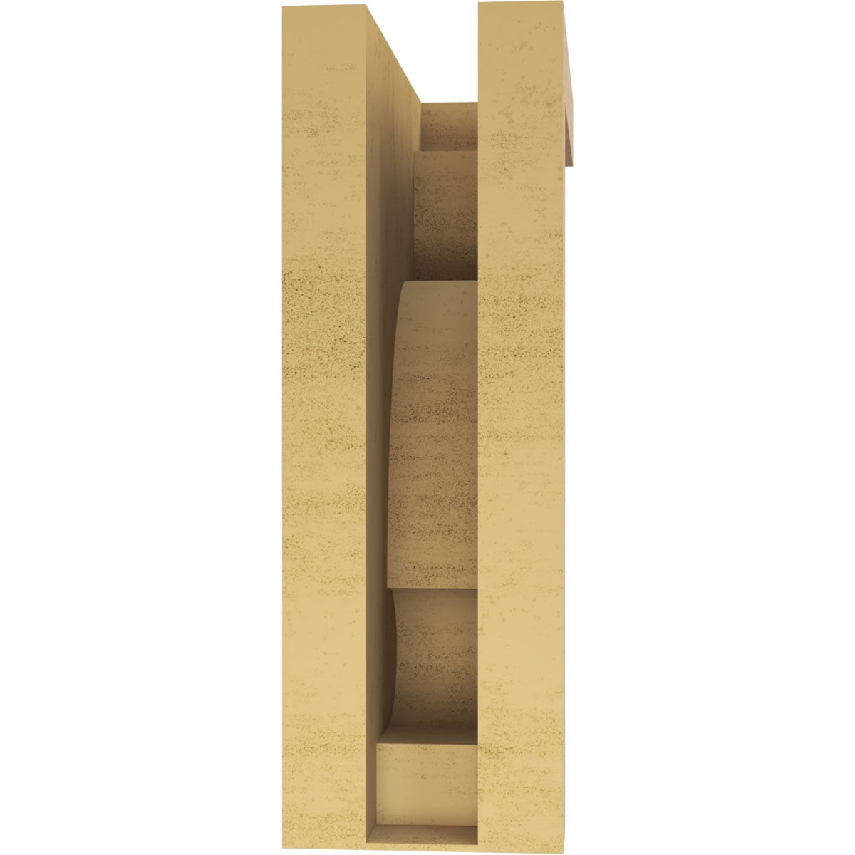 5"W x 10"D x 15"H Classic Alma Rough Cedar Woodgrain TimberThane Corbel, Primed Tan