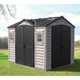thumbnail image 3 of Duramax 10.5 x 8 Apex Pro Plastic Vinyl Storage Shed w/Foundation, 2 windows & side door, 3 of 12