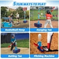 thumbnail image 5 of LINXUXIE 4 in 1 Toddler Basketball Hoop and T Ball Set, Kids Baseball Toys with Pitching Machine, Indoor & Outdoor Sport Birthday Gifts for 1-3 3-5 Year Old, 5 of 9
