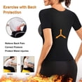 thumbnail image 5 of Lilvigor Sauna Shrit for Women Short Sleeve Sauna Sweat Vest Sauna Suit Fitness Slimming Body Shaper Training Vest Workout Hot Waist Trainer Heat Trapping Shirt Top, 5 of 6