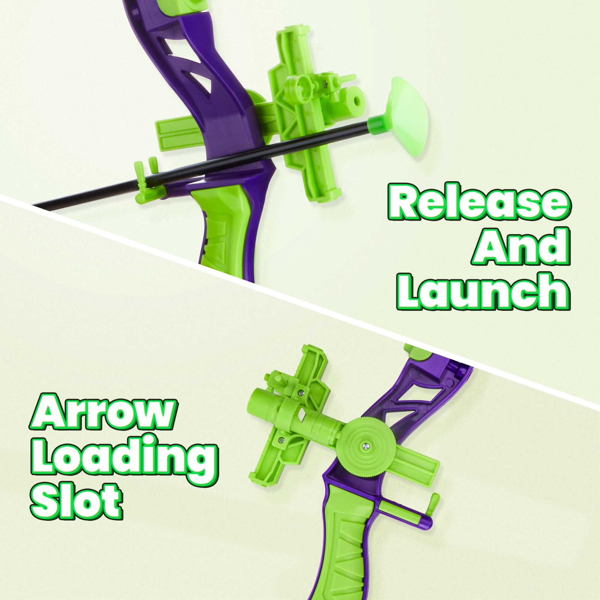 Contixo Bow and Arrow Set for Kids, Archery Toy with Infrared Aiming Assist, Outdoor Games, Green/Blue, 2 Pack