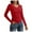 Red, variant on 2024 Women's High Neck Slim Long Sleeve Top - Turtleneck, Tight Fit, Casual Shopping