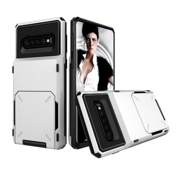 Shockproof TPU PC Protective Case for Galaxy S10, with Card Slot