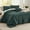 20 - Emerald Green, variant on Emerald Green Queen Comforter Set - 4 Pieces Pinch Pleat Bed Set, Down Alternative Bedding Sets for All Season, 1 Comforter, 2 Pillowcases, 1 Decorative Pillow