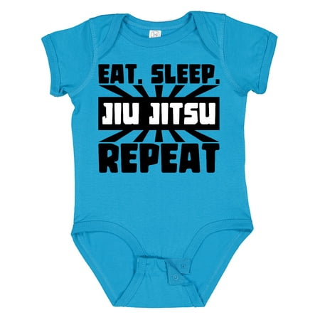 

Inktastic Eat Sleep Jiu Jitsu Repeat Gift Baby Boy or Baby Girl Bodysuit