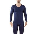 thumbnail image 4 of KKBOTIVE Long Johns for Men Thermal Underwear Sets 2 Piece Cold Weather Base Layer Set Heavyweight Lined Winter Clothes, Navy, Size XXXXL, 4 of 8