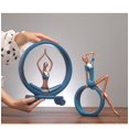 thumbnail image 4 of Figura decorativa de chica de Yoga, estatua de mujer recortada, anillo de resina de belleza para mesa de porche, 1 pieza, 4 of 5