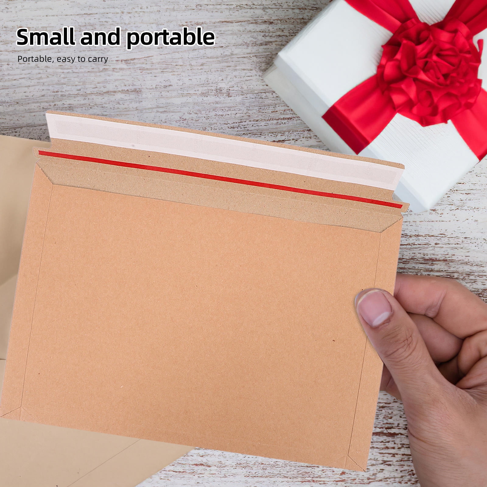 WORGEOUS 30-Pack A4 Rigid Mailers Self-Seal Photo Document Envelopes Cardboard Paperboard Stay Flat Mailers for Shipping Packaging