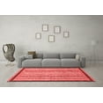 thumbnail image 3 of Ahgly Company Indoor Round Oriental Red Modern Area Rugs, 4' Round, 3 of 4