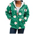 thumbnail image 4 of UngA Women's Christmas Sweatshirts Zip Up Hoodies Oversized Sweatshirts Fall School Fashion Outfits Casual Jackets 2025 Winter Clothes Christmas Hoodie for Women,XXXL, 4 of 7