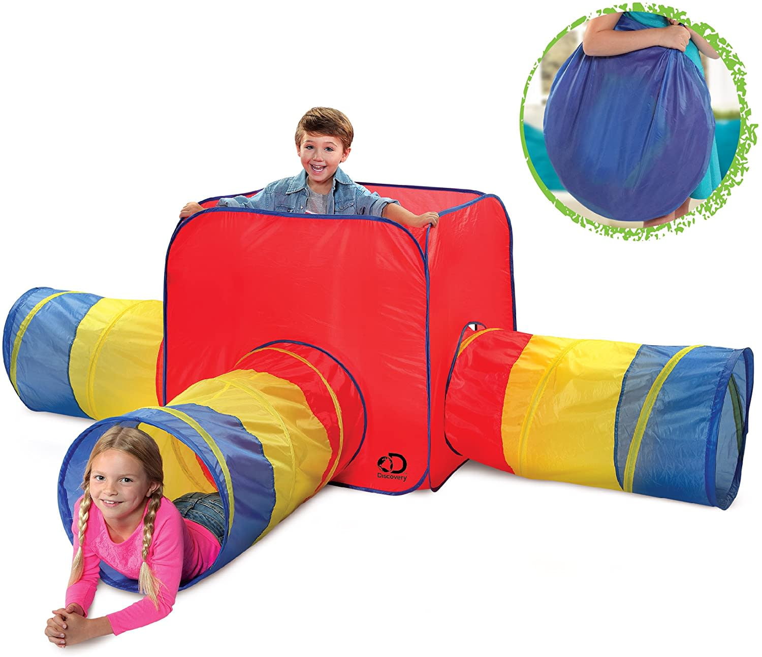 FAST EXP SHIP!! Kids 6ft Pop-up Play Tunnel Toy for Boys w/ Mesh Window Case 