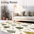 thumbnail image 2 of ODIKA 4'x6' Machine Washable Non-Slip Area Rug, Festive Evergreen Snowscape Winter Holiday Decorative Floor Covering High Traffic Rug with Pad, Ivory, 605587, 2 of 8
