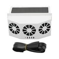 thumbnail image 2 of Auto Exhaust Air Cooler, 3 Fans Solar Powered Car Cooler White  for Cars, 2 of 8
