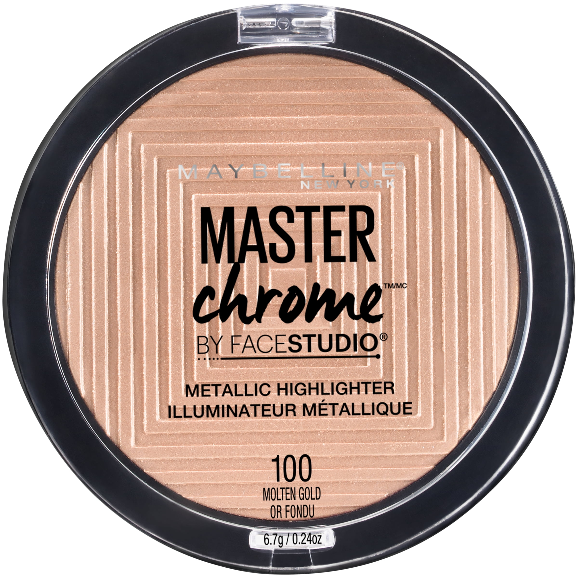 Maybelline Facestudio Master Chrome Metallic Highlighter Makeup, Molten Gold, 0.24 oz