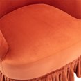 thumbnail image 5 of Swivel Barrel Accent Chair, Velvet Upholstered Single Sofa Chair with Metal Base, Modern Comfy Living Room Chairs with Curved Armrest for Living Room, Bedroom, Lounge, Orange, 5 of 7