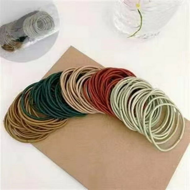 Estilo fresco Estilo Mori Cuerda de pelo fina para mujer Cuerda de pelo Accesorios para el cabello Anillos para el cabello simples para adultos negros Banda de goma para el cabello Cubierta