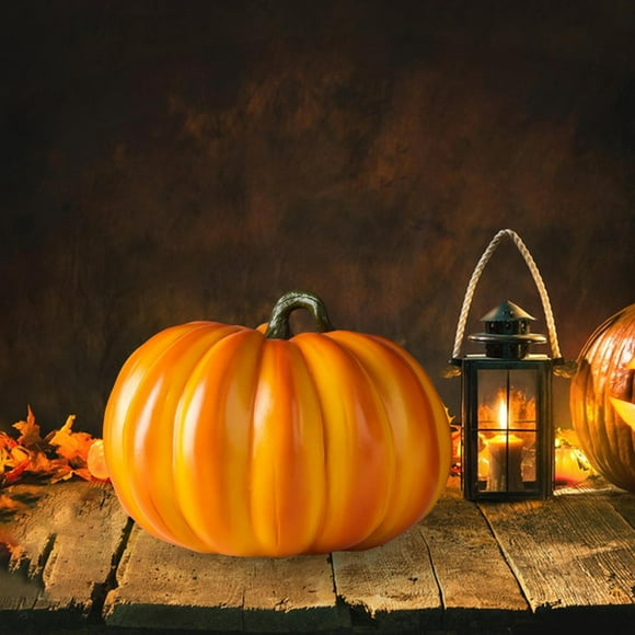 Centro de mesa de calabaza Colco resina decoración hogar 19cmx14cm