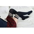 thumbnail image 4 of Women's 4 Pairs Thigh High Socks Over the Knee High Leg Wamers Girls Winter Warm Crochet Socks, 4 of 9