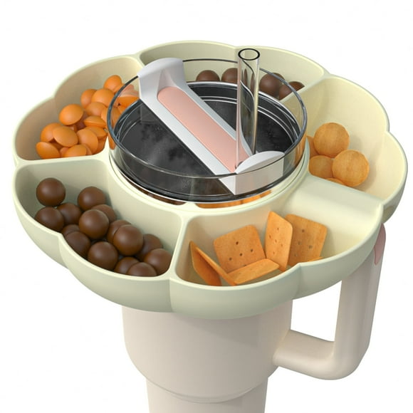 Snack Bowl for 40oz Cup Reusable Stanley Cup Accessories Snack Tray Compatible with Stanley 40 oz Tumbler with Handle Portable Stanley Snack Ring Snack Platter for Stanley Cup