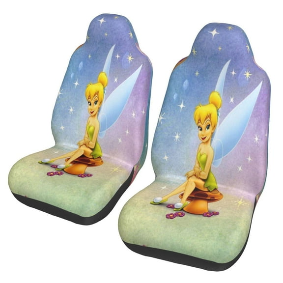 Tinker Bell Car Seat Cover For Front Seat Cushion Protectors 2 Pcs Car Accessories Bucket Seat Covers
