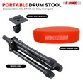 thumbnail image 2 of 5 Core Drum Throne 3" Thick Padded Memory Foam Comfortable Drummer Stool 330Lb Capacity Adjustable, 2 of 14