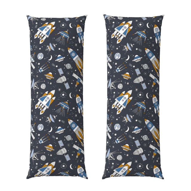 Fotbe Space Cars Funda para Almohada Corporal con Diseño, Funda de Microfibra Ultrasuave de 20x54 Pulgadas, Ropa de Cama Elegante