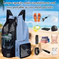 thumbnail image 3 of Swimming Bag Mesh Mummy Backpack with Wet Pocket Swim Drawstring Backpack Waterproof Beach Backpack Swim Bag Swimming Equipment Mesh Bag for Swimming Gym Workout Gear, 3 of 5