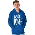 thumbnail image 3 of Best Uncle Ever Niece Nephew Zip Hoodie Sweatshirt Men Brisco Brands S, 3 of 6