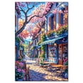 thumbnail image 1 of Landscape Cherry Blossoms And Mount Fuji Scene Diamond Mosaic DIY Craft Set Home Wall Decor Ad, 30*40cm, Frame not included., 1 of 4