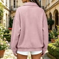 thumbnail image 4 of LUVDA Women's Waffle Knit Zip Up Jacket with Large Pockets Long Sleeve Collared Fall Outerwear, 4 of 6