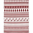 thumbnail image 5 of Flannel Fleece Throw Blanket for Sofa Couch Bed Christmas Theme Bohemian Stripe Christmas Tree Snowman Snowflak Elk Soft Cozy Lightweight Blanket for Adults/Kids 39x49inch, 5 of 6