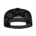 thumbnail image 4 of Balery Baseball Cap Flat Bill Hats for Men Adjustable Size for Running Workouts and Outdoor Activities All Seasons Dad Hat(Neon Dinosaur ), 4 of 9