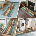 thumbnail image 5 of Runner Rug 2'x6', Country Star Vintage Washable Non-Slip Hallway Runner Rugs, Sunflower Farmhouse Teal Brown Western Berry Bedside Rugs Floor Mats Carpet Runners for Kitchen Bathroom Laundry Room, 5 of 8