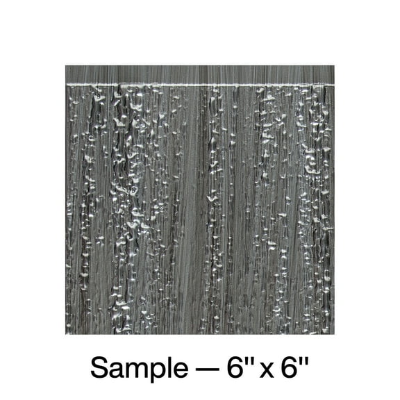 FASÄDE Rain Decorative Vinyl Backsplash Panel in Brushed Steel (6X6 Inch Sample)
