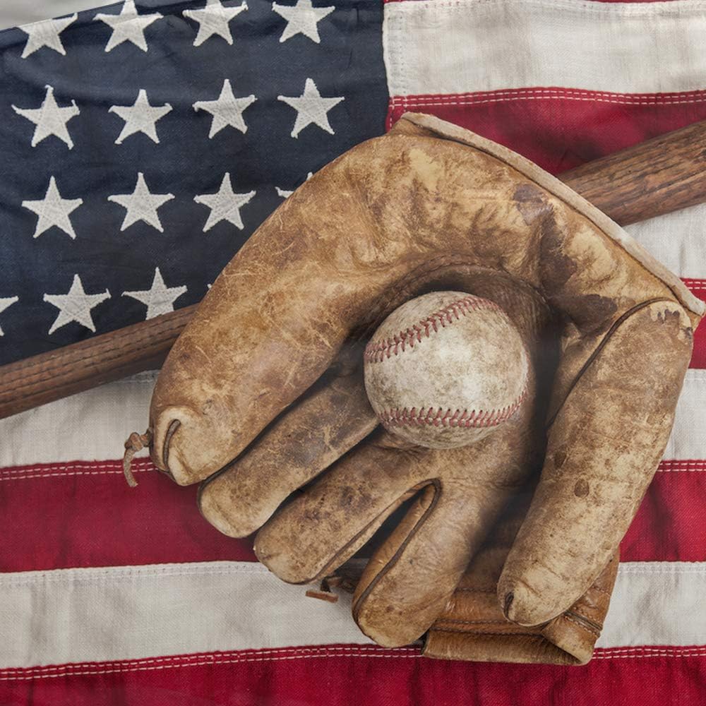 Vichonne 3D American Flag Baseball Comforter Sets Full Size Boys Sports Bedding