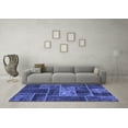 thumbnail image 3 of Ahgly Company Indoor Round Patchwork Blue Transitional Area Rugs, 8' Round, 3 of 4