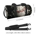 thumbnail image 2 of Zufioo Baseball Breaking Glass Print Round Sports Travel Duffel Bag, Airplane Weekender Bag, Waterproof Gym Backpack, Unisex, 2 of 6
