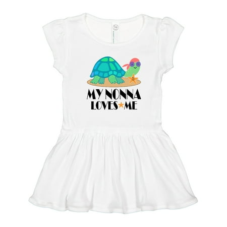 

Inktastic My Nonna Loves Me Grandchild Turtle Gift Toddler Girl Dress