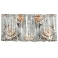 thumbnail image 7 of Yayeee Kitchen Curtains Tier Set of 2 Light Filtering 57"x24" Over Sink Window Panels, Beautiful Floral, 7 of 7