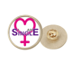 thumbnail image 1 of Estado civil:soltera Broche de oro metálico circular, 1 of 3