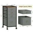 thumbnail image 5 of DSstyles 26" File Cabinet with 4 Drawer Fits A4 or Letter Size, Rolling Printer Stand with Lockable Wheels, 5 of 8