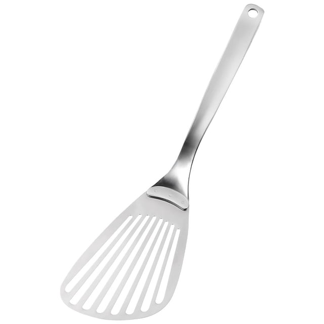 Pala De Espátula De Pescado Para Freír Pizza Con Ranuras De Acero Inoxidable, Herramienta Para Hornear En La Cocina, Pala De Cocina Hueca Para Bistec Para Restaurante En Casa Methold HA017176-00