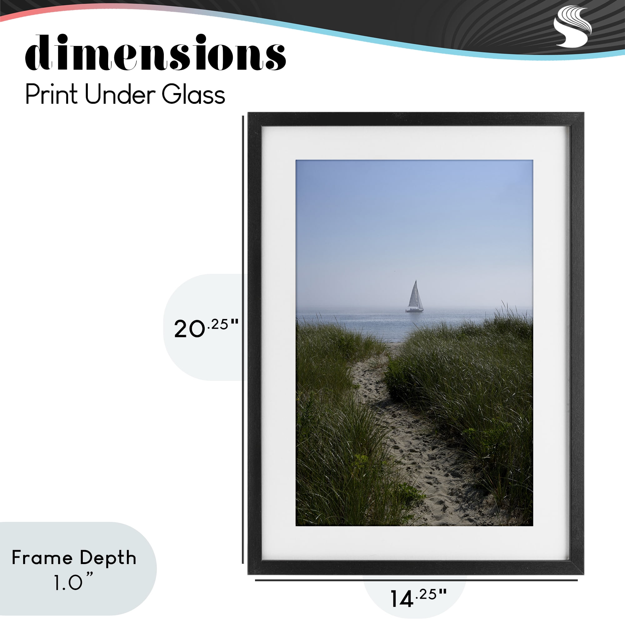 Stupell Industries Path to Morning Sail Black Framed Print Under Glass, design by JLM Photographs