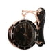 thumbnail image 1 of Reloj de pared de doble cara, diseño antiguo, movimiento silencioso, esfera con visualización de 12 horas. negro, 1 of 9