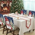thumbnail image 4 of Christmas Red Snowman Chair Covers Set of 6 Winter Snowflakes Xmas Tree Blue Chair Back Covers Stretch Removable Washable Slipcovers Protector for Dining Room Kitchen Party Decor, 4 of 5