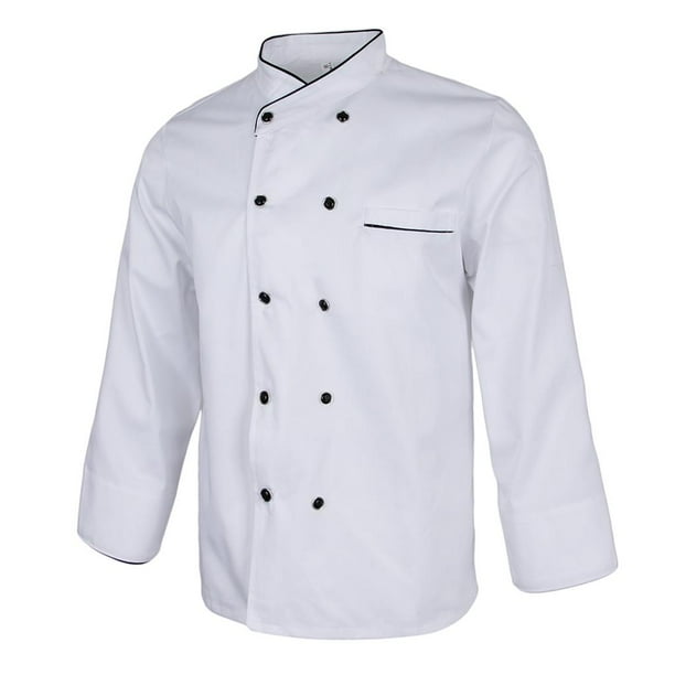 Bunblic Chef Jacket Cook Uniform With For Restaurant Kitchen Household Used White M Other