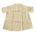 thumbnail image 5 of CONZONE Mens 2 Peice Linen Outfits Solid Color Short Sleeve Henley Shirts Pant Sets Breathable Summer Track Suits, 5 of 5