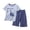 Light Blue, variant on MuXiKeJi Clothes Dinosaur Print Boys Playwear Set Comfortable Round Neck Elastic Waist Outfits For Casual And Sleepwear Ages 3 To 11 Years