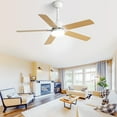 thumbnail image 6 of Energy Saving 42 Inch Ceiling Fan 5 Fan Leaves Noiseless Reversible Dc Motor Remote Control With Led Light, 6 of 7